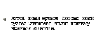 A death announcement with a severed-head icon and no background, showing the victim, killer and region.
